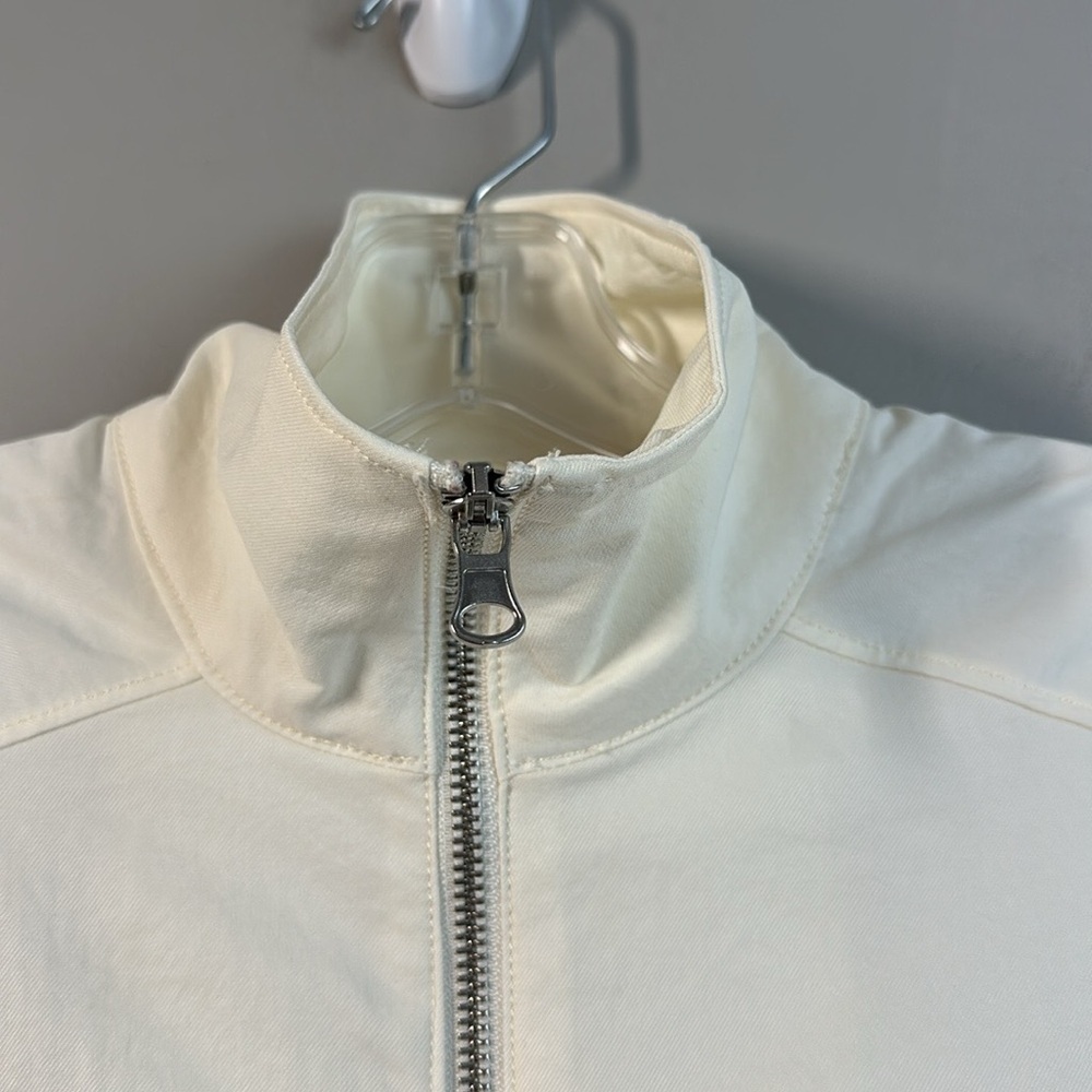 NWT Calia Womens Twill Cargo Jacket Ivory Size XS Mock Neck Athleisure Gym Zip - Picture 12 of 16